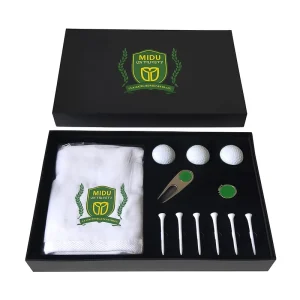 Customizable Golf Accessory Gift Set Ready to Use Souvenir Towel Tee Repair Tool Divot Marker Ball for Men Women Ladies on Sale