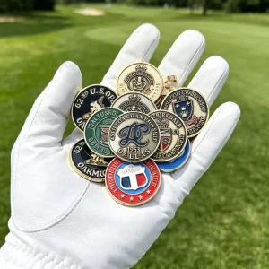 Customizable Golf Ball Marker Ball Clip set Blank Design for Personalized Logo Engraving Sticker Tool Golf