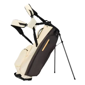 Customizable Golf Stand Bag Unisex Beige Brown Golf Stand Bag 14 Full Length Dividers Manufacturer GOLF Bag Portable Polyester