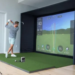Customizable Indoor Outdoor Metal Golf Simulator Enclosure Custom Size Nets Hitting Screen Frame for Amusement Park Practice