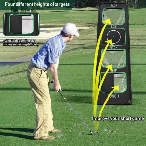 Customizable LOGO Golf Training Net 35x24cm Nylon Ambidextrous Outdoor Golf Practice Aid