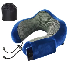 Customizable Lightweight U Shaped Memory Foam Neck Pillow Portable & Washable Therapy Support 100% Polyester Plush Fabric