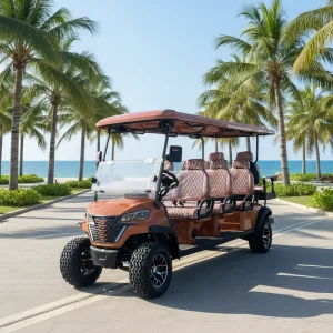 Customizable Lithium Electric 8 Seats Golf Cart 72 V Premium Quality with Free Color and Logo Design for Resort or Home Use