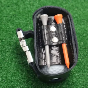 Customizable PU and Leather Golf Ball Holder for Golf Bags