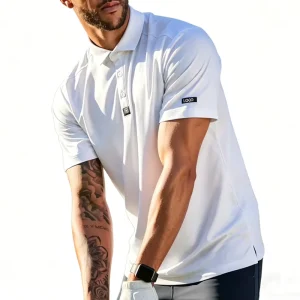 Customizable Quick Dry Golf Polo Shirt for Men Breathable Sportswear for Golf Events and Corporate Uniforms