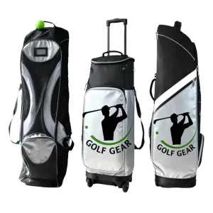 Customizable Unisex Lightweight Golf Stand Bag Wheeled Stand System 3-in-1 Multifunctional Design Ample Storage for Outdoor