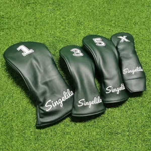 Customizable Waterproof PU Golf Wood and Putter Head Covers, Model HYHC-13, Factory Direct