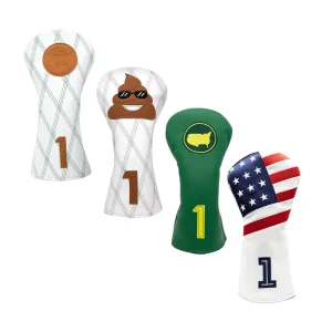 Customizable Waterproof Wooden Club Cover for Golf Leather Golf Club Head Cover Embroidery Soft Golf Headcover