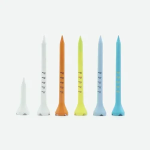 Customizable White Golf Tees with Durable Colorful Plastic Featuring a Logo Printing Option