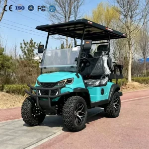 Customization 4 seater Electric Golf Carts and City Club Car Equipped with 72V Lithium Battery and Folding Seat