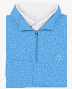 Customize Golf Clothes Nylon Spandex 1/4 Zip UPF50+ Moisture Wicking Mock Neck Man Golf Sweatshirts Men Quarter Zip Pullover