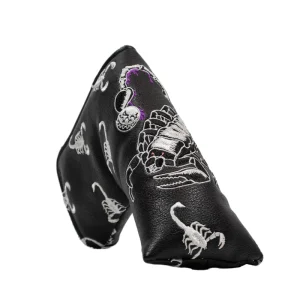 Customize Hot Sales Factory OEM Brand PU Leather Waterproof Soft Golf Headcover Blade Putter Model PUL
