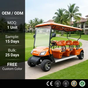Customized 60V Lithium Battery Electric Golf Cart with 5-6 Seats for Golf Courses and Resorts