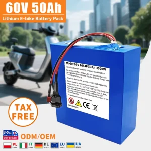Customized 60v 72V 50Ah 36V 48V 20Ah 30Ah 60Ah 100Ah 200Ah Lithium Battery Pack for Electric Scooter Motorcycle agv Battery