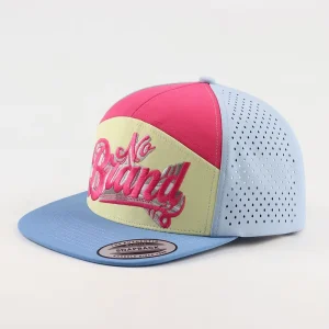Customized 7 Panel Laser Cut Perforated Hat Waterproof Sports Cap Color Block Custom Embroidery logo Snapback Outdoor