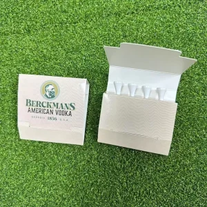 Customized 70mm Wooden Golf Tees Matchbox Packed