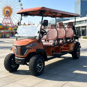 Customized 8 Seater Electric Golf Cart 72V Lithium Battery 7.5kW GCC Certified for Scenic Areas