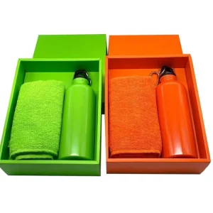 Customized Aluminum Water Bottle Golf Soft Skin Friendly Towel Gym Sports Adults Gift Set