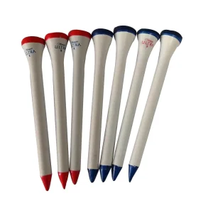 Customized Bamboo Wood Golf Tees with Logo Printed Paper Box Package Option