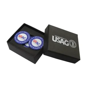 Customized Company Logo Golf Ball Markers Gift Set Plastic Poker Chip with Enamel Process Blank Metal Golf Hat