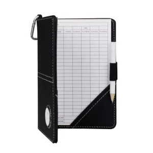 Customized Design PU Leather With Pencil Marker Golf Scorecard Holder