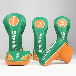 Customized Designs Premium PU Leather Golf Club Headcovers Driver Fitted Golf Head Cover