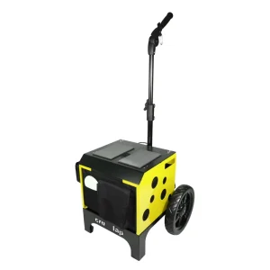 Customized Disc Golf Caddy Cart Outdoor Disc Golf Trolley Handcart 2 Wheels Box for Sitting