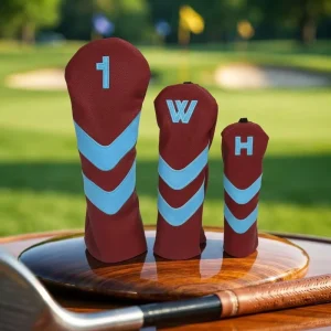 Customized Driver Cover Fairway Wood Head Covers Hybrid Golf Accessory Embroidery Logo OEM Golf Headcovers Set with Number Tag
