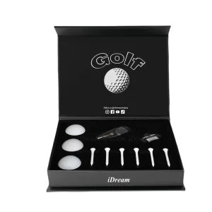 Customized Eco-Friendly Recycled Materials Divot Repair Tool Golf Ball Marker Gift Set with Magnetic Closure for Business