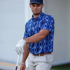 Customized Embroidered Golf Shirt with Printed logo Design Made of Spandex and Polyester Sublimation for Men Golf Shirts