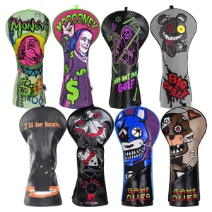 Customized Golf Accessories Distinctive Golf Wood Covers Leather Custom Embroidery Money Golf Headcover for Golfer