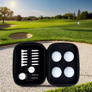 Customized Golf Accessory Case Set for Men and Women Featuring Balls Divot Tool Hat Clip and Tees Golf Bag Gift