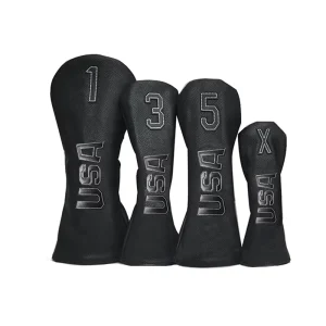 Customized Golf Club Head Cover Set Driver Fairway Wood Hybrid Headcover