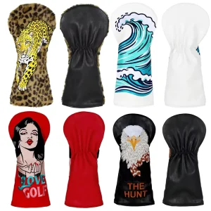 Customized Golf Club Headcovers Custom Logo Golf Driver Headcover PU Leather Golf Head Covers