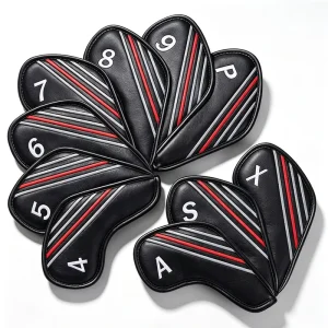 Customized Golf Iron Set and Wood Putter Head Cover Custom Design Premium Pu Leather Embroidery Club Headcover With Logo