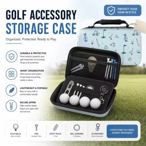 Customized Hard Shell Eva Case Golf Accessories Storage Eva Golf Gloves Hard Bag Holder Box for Competition Activity