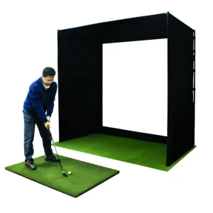 Customized Indoor Golf Simulator Bay with Impact Screen Training Aids for Practice