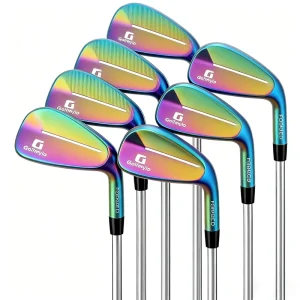Customized Left Handed Golf Club Sets Gold Golf Irons CNC Milling Iron Set for Men