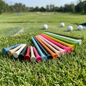 Customized Length 42mm 54mm 70mm 83mm Colorful Bamboo Golf Tee with Customized Logo