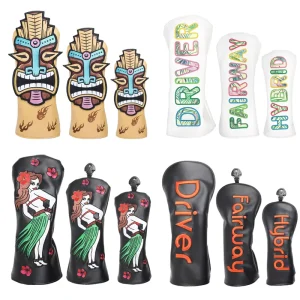 Customized Logo Head Cover Set Golf Accessories Golf Iron Driver Putter Head Cover Golf Club Headcovers