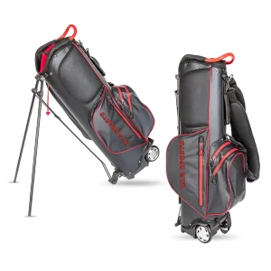 Customized Logo High Quality PU Leather Golf Bag With Stand