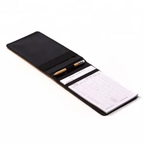 Customized Logo PU Leather Waterproof Golf Scorecard Holder Golf Game Accessory Golf Yardage Book Cover