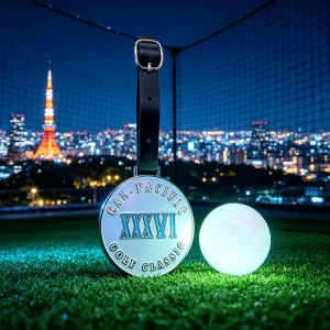 Customized Made in China Durable Charms High Quality Materials Golf Accessories Bag Tag Die Cut Metal