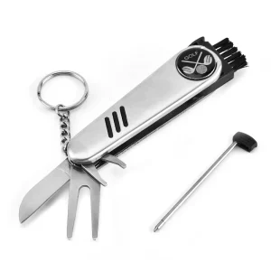 Customized Material Multi Function Folding Pocket Knife for Golf Grass Repair Keychain Outdoor Use Gift
