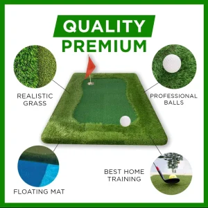 Customized Mini Green Golf Course Practice Equipment Training Aid Putting Mat Office Golf Putting Set