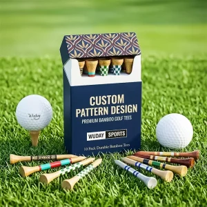 Customized Plastic Professional Unique Branded Accessories With Leather Pouch Holder Gift Golf Tees