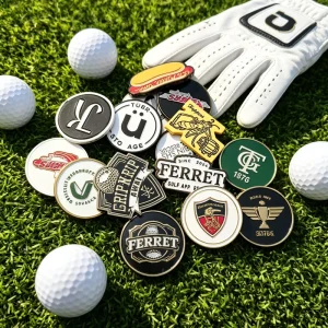 Customized Promotional Milled Manufacturer New Design Car Pattern Golf Accessory Ball Marker Metal Enamel Golf Hat Clip