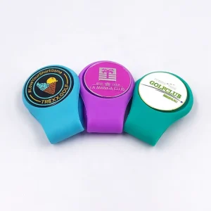Customized Silicone Rubber Golf Hat Clip with Ball Marker