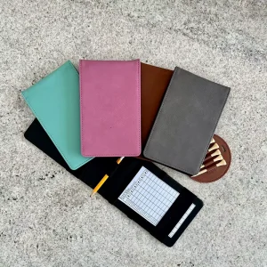 Customized Size Golf Scorebook Score Keeping Book PU Leather Score Recording Book Golf Scorecard Holder Golf Scorecard Book