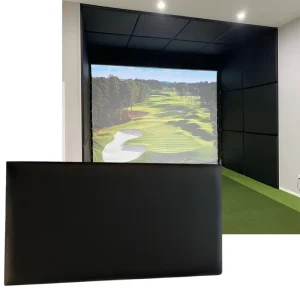 Customized Size Golf Sim Wall Panels Leather Fabric Acoustic Shockpads Memory Foam Polyurethane Materials